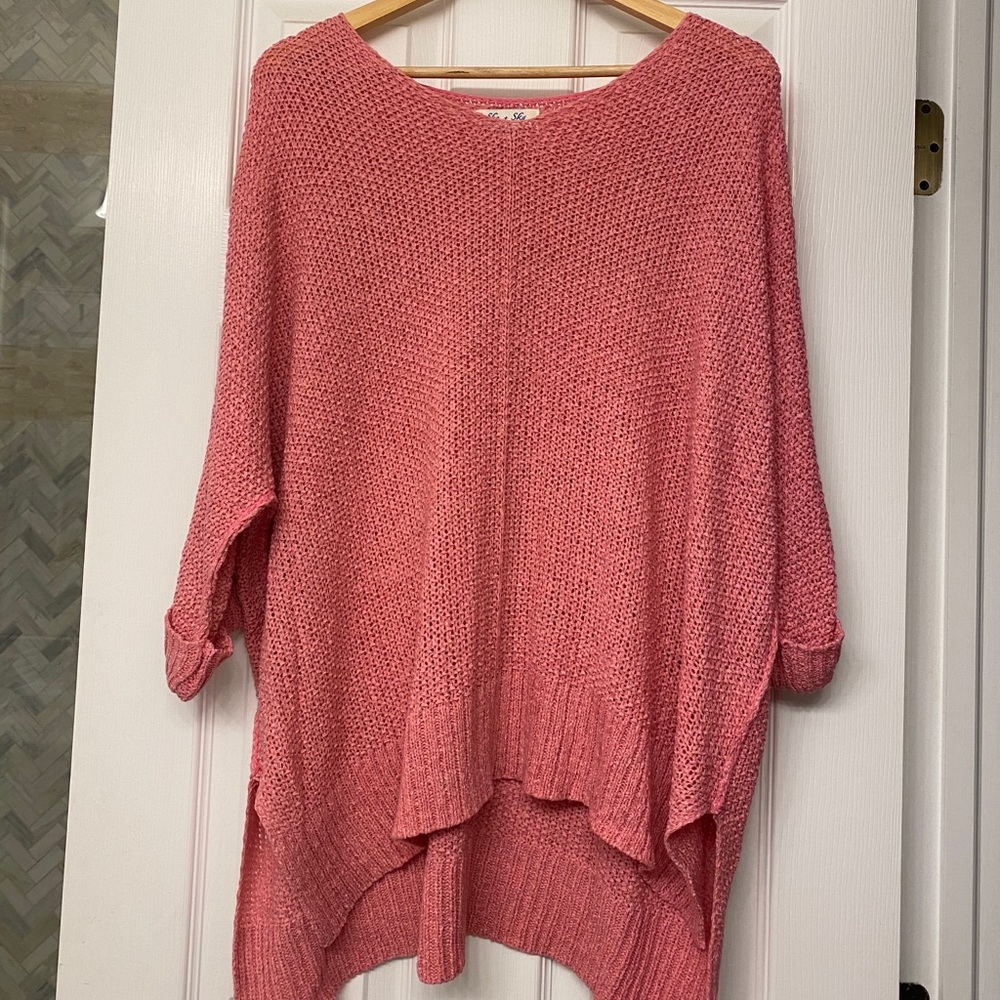 She and Sky pink sweater